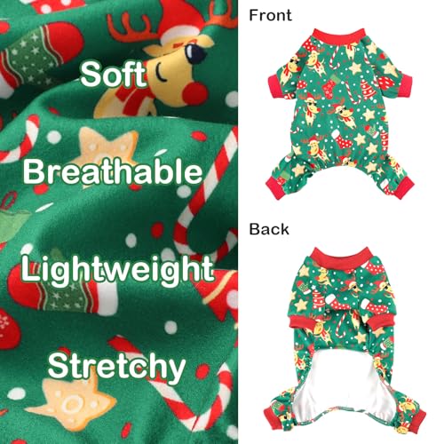 Pijama de Natal para cães pequenos, roupas para cães chihuahua Yorkie de inverno, suéter, pijama de