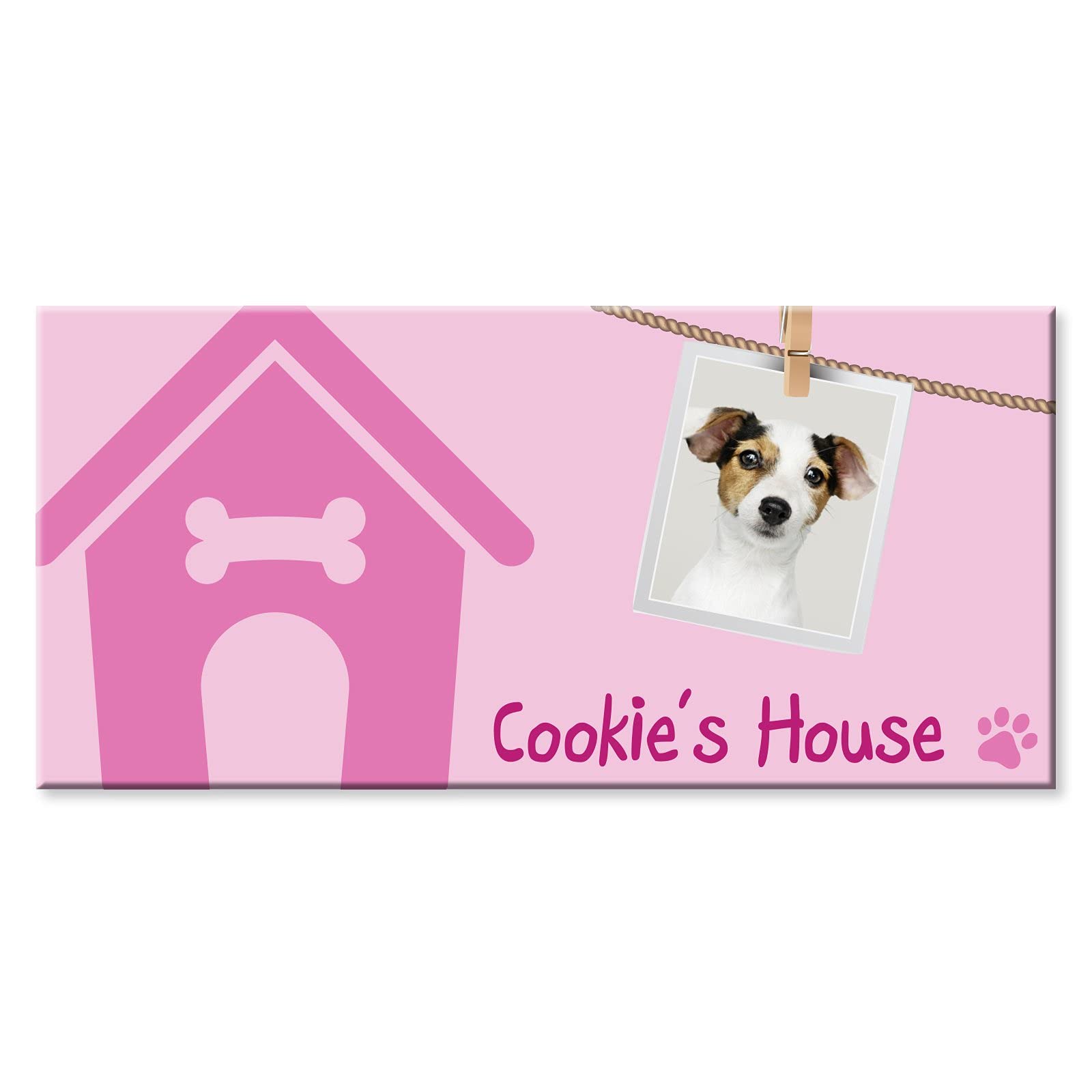 YouPersonalise Dog House Door Sign *PINK*