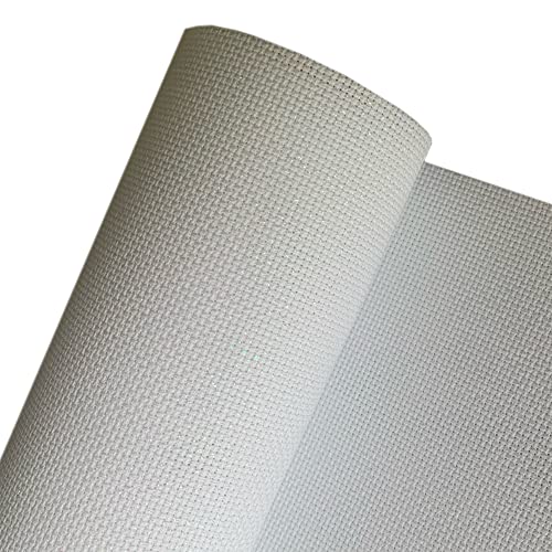 Image of 14CT Iridescent Sparkling Aida Cloth Light Reflecting Embroidery Cross Stitch Fabric, W29 x L39