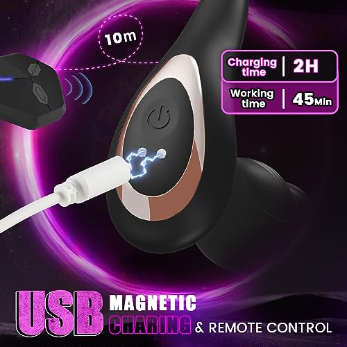 Vibrador de próstata insertable con estimulador base y modos de vibración con control 6