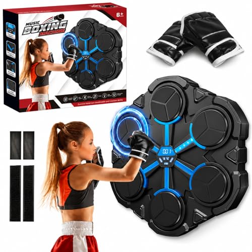 Image of 2026 Upgraded Music Boxing Machine for Kids & Teens, Smart Wall Mounted Punching Game, 9-Speed LED Reaction Target, Cool Birthday Gift for Boys Age 8-12