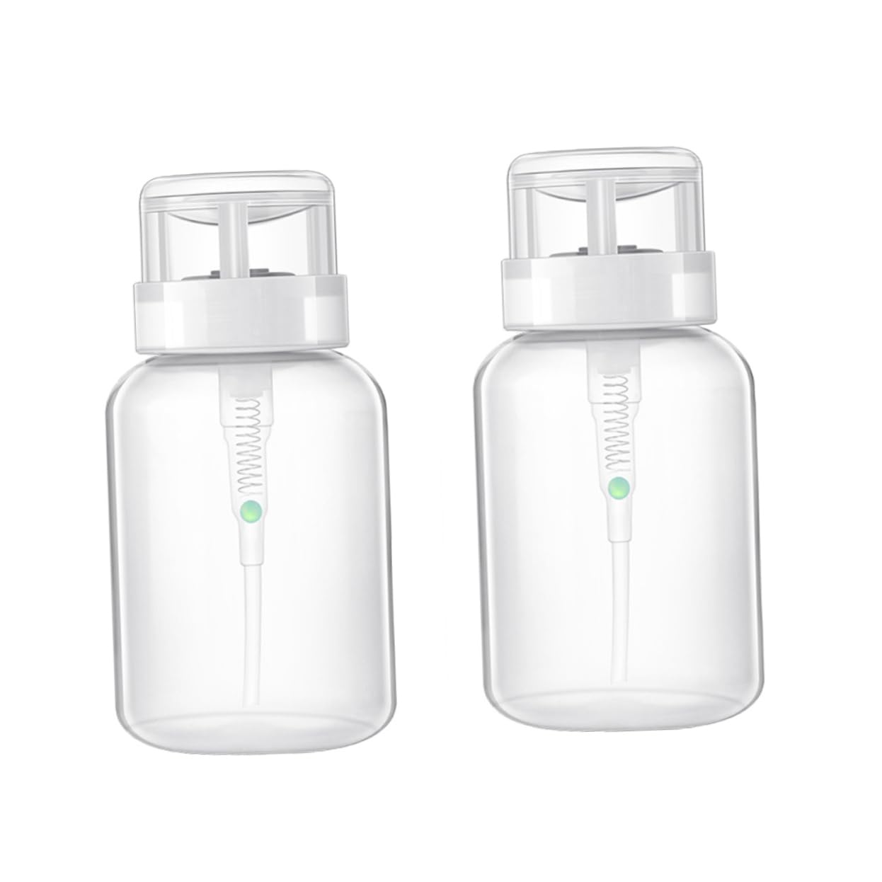 BELLIFFY 2pcs Nail Polish Remover Bottle Nail Bottles Lockable Pump Bottle Liquid Empty Toiletry Bottles Mini Spray Bottle Clear Cosmetic Bottles Pipette Spray Bottles Pumping Bottle White