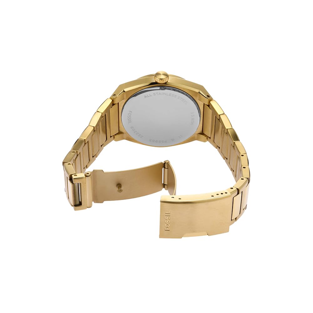 Fossil - Orologio da uomo Fossil Everett a 3 lancette, cassa 42 mm, movimento al quarzo, cinturino in acciaio inossidabile