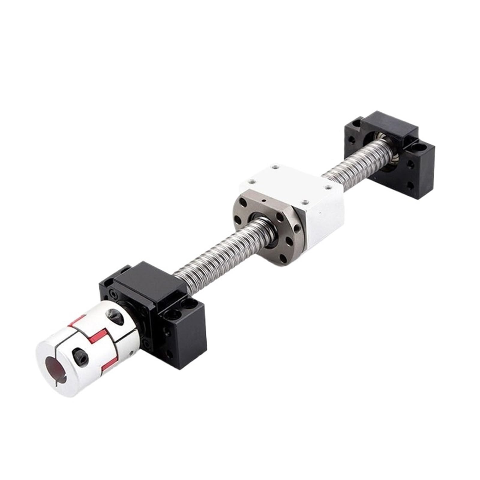 Metal Ball Screw nut end Processing Ball Screw SFU1605 200-1000mm End Machined with Single Nut+BKBF12 End Support+Nut Housing+Coupling(900mm)