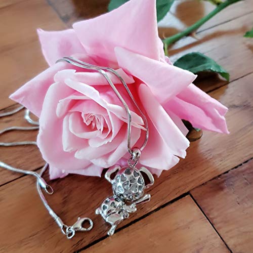 Adorable Silver Tone 3D Crystal Koala Bear Pendant Necklace4