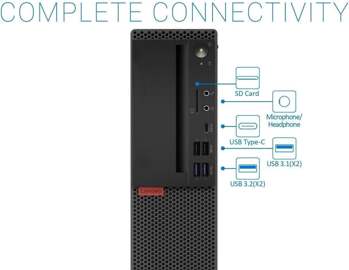Lenovo ThinkCentre M720s SFF Desktop PC Computer i5-8th 8GB 240GB(Renewed)