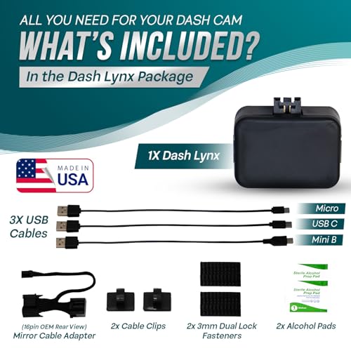 Adaptador de corriente de 16 pines Ford Plug & Play con cables USB-C y micro USB 5