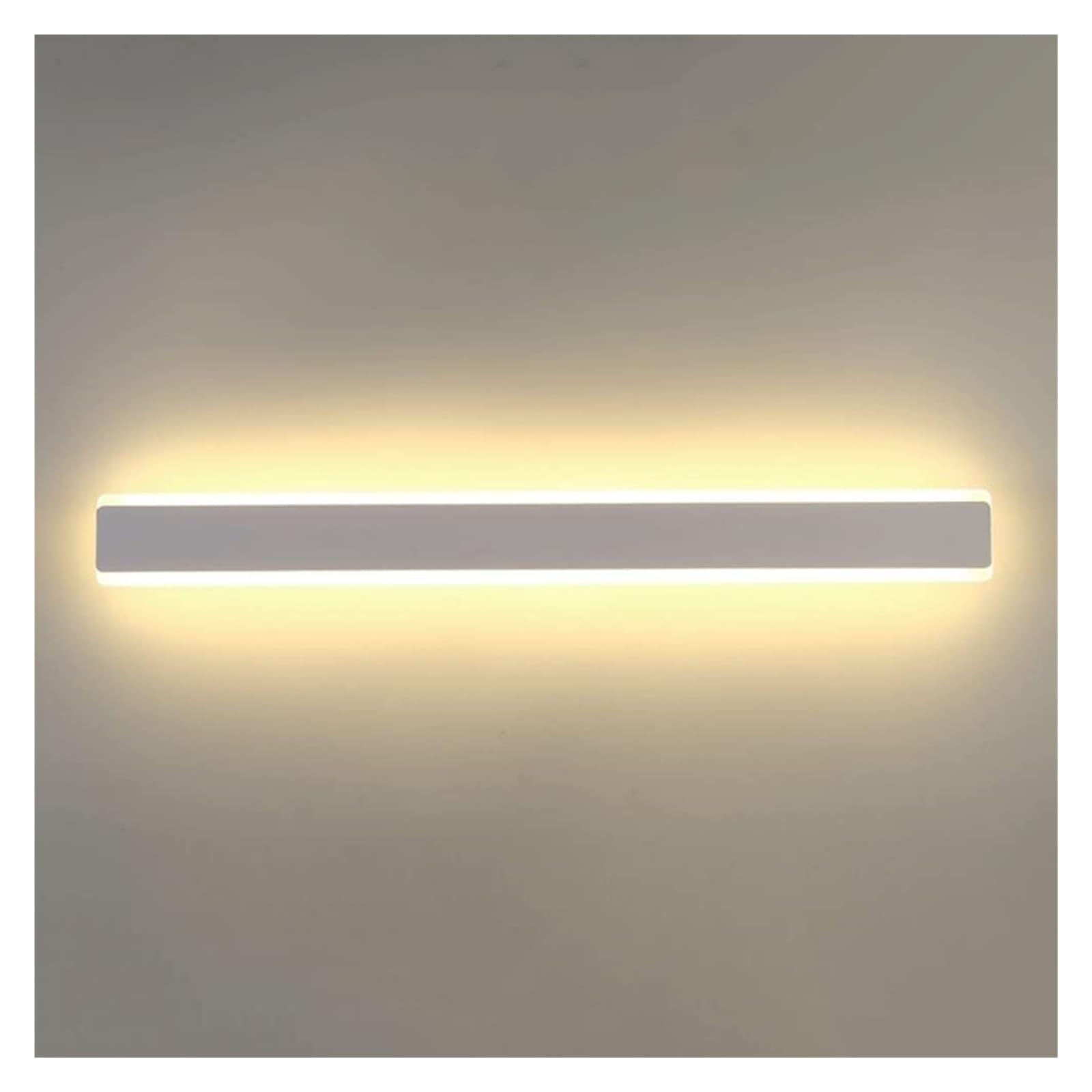 VDOQTLJT Simple Long Wall Light White Metal Linear Acrylic Lampshade Lamp Modern LED Indoor Sconce Lamps sconces(Tricolor Light,60CM)