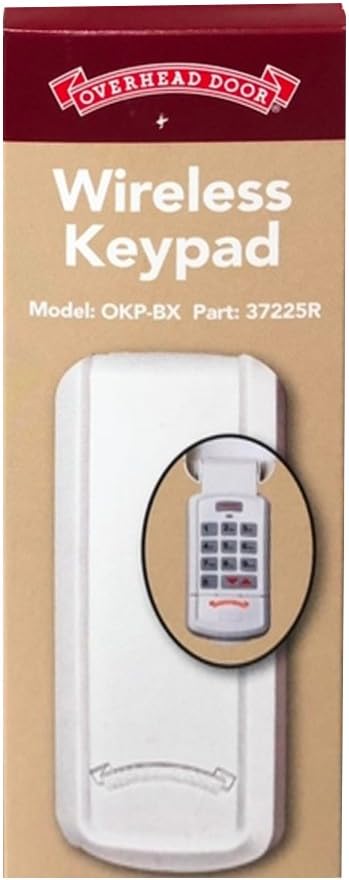 Overhead Door - Wireless Garage Door Opener Keypad - Weather-Resistant - OKP-BX - White,1 Pack: Home Audio & Theater