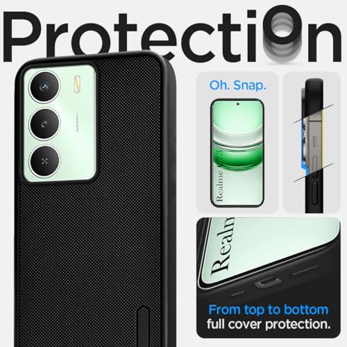 Image of Jkobi Back Cover Case for Realme C73 (Textured Grip Design | Micro-Fiber Cloth Inside | Slim and Light Weight | Soft Touch and Feel | Black)