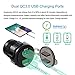USMEI Dual QC3.0 USB Charger Socket, 36W Waterproof Quick Charge 3.0 Power Outlet Adapter for 12V/24V Car Boat Marine Motorcycle ATV RV Campers Tractors Truck Golf-Cart etc