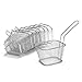 Produktbild 8x Pommes Korb Mini Frittierkorb Servier Frittierkorb Einzelne Pommes Frites Edelstahl Chip Korb Frittierkörbchen zum Servieren von Pommes Frites Schrimps Kartoffelchips Zwiebelringe Garnelen