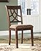 Ashley Furniture Signature Design - Leahlyn Dining Upholstered Side Chair - Pierced Splat Back - Set of 2 - Medium Brown