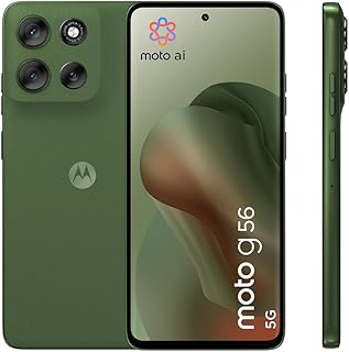 Motorola g 56 8, 256 GB, Unlocked Smartphone, 6.72 inch Screen, 50 MP Camera, 5200 mAh Battery, Dill (Green), Protective C…