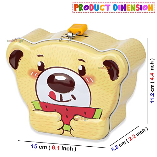 Image of Zest 4 Toyz Money Bank for Kids Metal Piggy Bank with Lock N Key Money Saving Box Gullak Money Box Coin Bank Kids Cash Box Return Gifts
