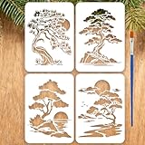 Large application:nos pochoirs en plastique réutilisables sont idéaux pour tous les projets d'artisanat qui peuvent être appliqués sur la plupart des surfaces planes, y compris les fenêtres., mur, bois, Toile, journal, tissus, meubles, cahiers et ainsi de suite; Peut être fait des panneaux en bois, peinture artisanat, décor à la maison et plus.