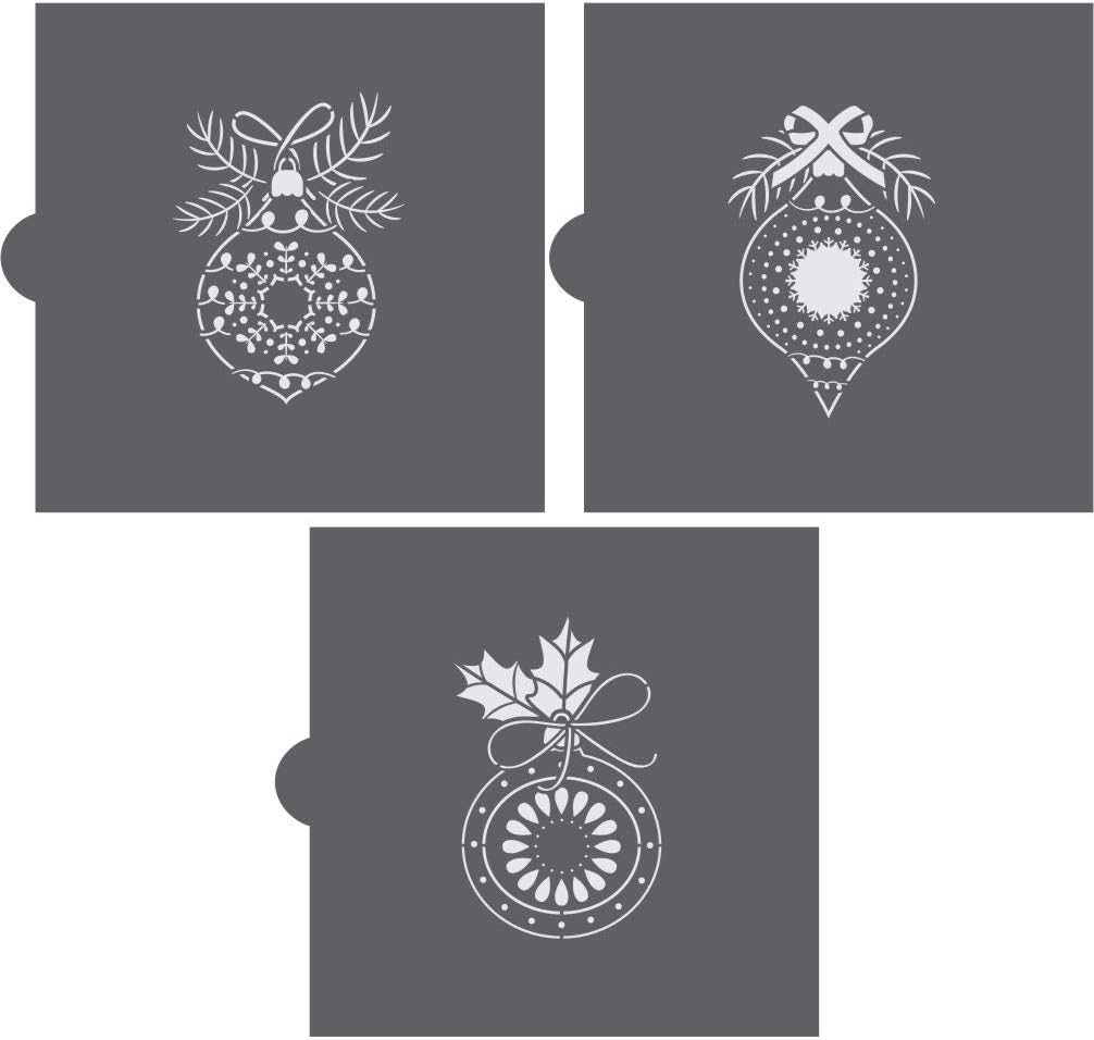 Christmas Cookie Stencils - Christmas Ornaments - 3 Piece Value Bundle