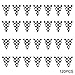 RUBFAC 170ft 120pcs Checkered Black and White Pennant Banner Racing Flags Checkered Flags for Decorations, Birthdays, Event Supplies, Festivals