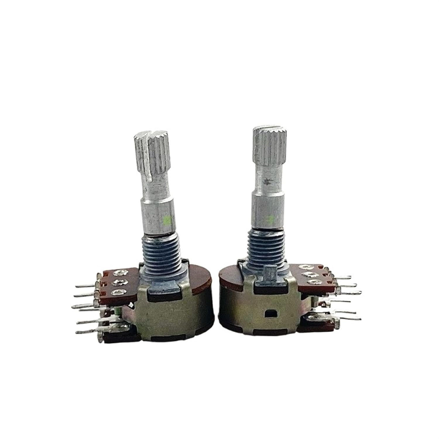 5Pcs/Lot WTH148 16 Type 6-pin Dual B50K×2 Speaker Power Amplifier Audio High and Low Volume Potentiometer 25mm Shaft