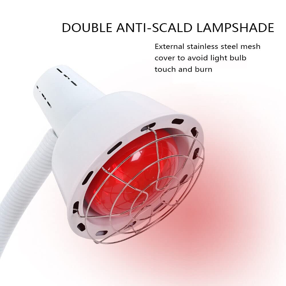 Lampe à Infrarouge ThermothéRapie Chauffante 275W Lampe Infrarouge Projecteur Lampe Chauffante LumièRe Rouge Lampe Soulage La Douleur Et La Fatigue
