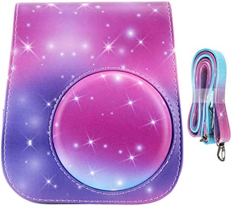 Yosuny Portable Case Compatible with Fujifilm Instax Mini 11 Instant Camera with Adjustable Strap and Storage back pocket (Transparent shell)