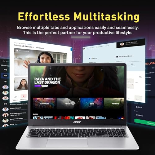 acer Chromebook 315 Google Laptop| 15.6 HD IPS Display| 4G 128GB eMMC+128GB Portable SSD| Intel Pentium N6000 | Wi-Fi 6 |Numeric Keyboard |USB C |Long Battery Life| Webcam| 2024 - Image 4