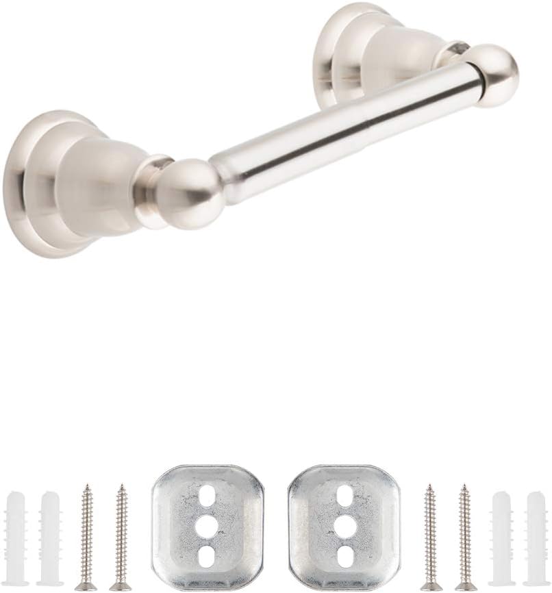  Basics AB-BR809-SN Modern Spring Toilet Paper Holder, Satin Nickel - - 