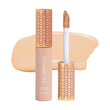 MCoBeauty Instant Concealer Camouflage & Contour - Light | Full Coverage Cream Concealer, Sponge-Tip Wand, Waterproof Longwear, Vegan & Cruelty Free