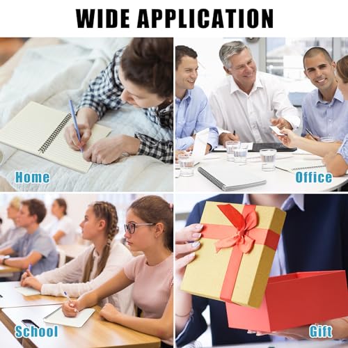 Dunzoom White Lined Spiral Notebook A5 Journal Paper 5.9 x 8.3 Inches White Notebook 160 Pages 80 Gsm Thick Plastic Cover Hardcover Notepad Waterproof Cover for Home Office Business(50 Pack) - Image 5
