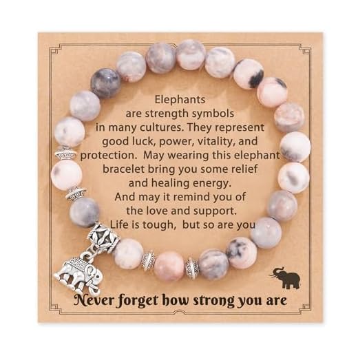 HGDEER Elephant Gifts for Women, Feel Better After Surgery Revovery Inspirational Bracelet Get Well Soon Gifts for Women
