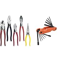 Vista 1 de Kit de alicates sumergidos, corte diagonal, punta de aguja, alicates de alto apalancamiento de corte lateral, cortador y engarzador, juego de llaves