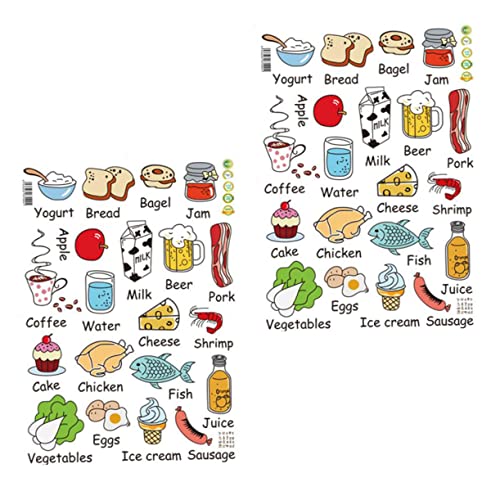 Calcomanías decorativas de comida para refrigerador de PVC fáciles de remover 2