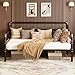 IDEALHOUSE Twin Daybed with Classic Headboard,Metal Twin Bed Frame Heavy Duty Steel Slats Support,Sofa BedFrame for Living Room, Guest RoomNoise Free, No Box Spring Needed, Brown