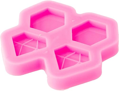 Miniatura 4 de Mini aretes en forma de hexágono y diamante superbrillantes, molde de silicona, molde de resina, llavero de bricolaje, moldes epoxi, fabricación de