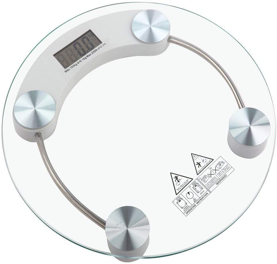 Glass Human Body Weight Machine Digital Weighing Scale (White)