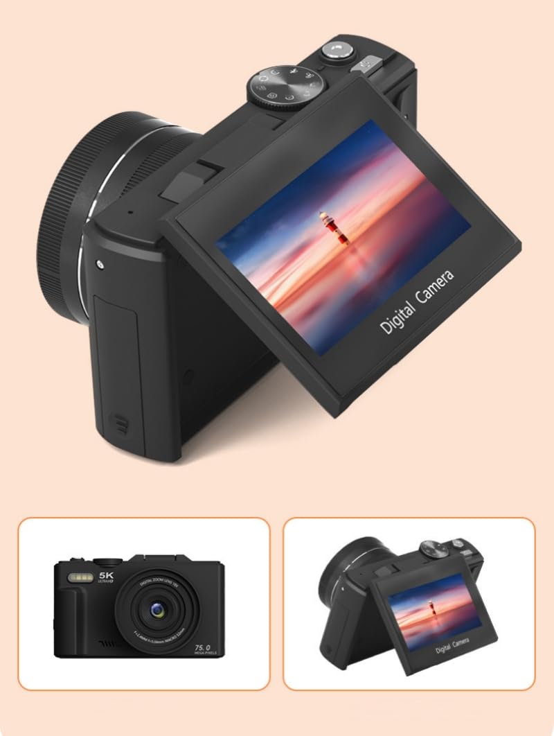 Optinexo 5K Digital Compact Camera(Schwarz)