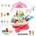 KIDCHEER Ice Cream Candy Trolley Carts Pretend Play Set for Baby Kids with Music Light Best Gift for Boys and Girls