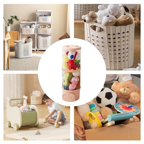 Bac de rangement d'animaux en peluche empilable pour grands doudous