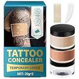 Tattoo Cover Up Makeup Waterproof, Full Coverage Concealer for Tattoos, Dark Spots & Scars, Long Lasting, Smudge-Proof & Transfer-Resistant