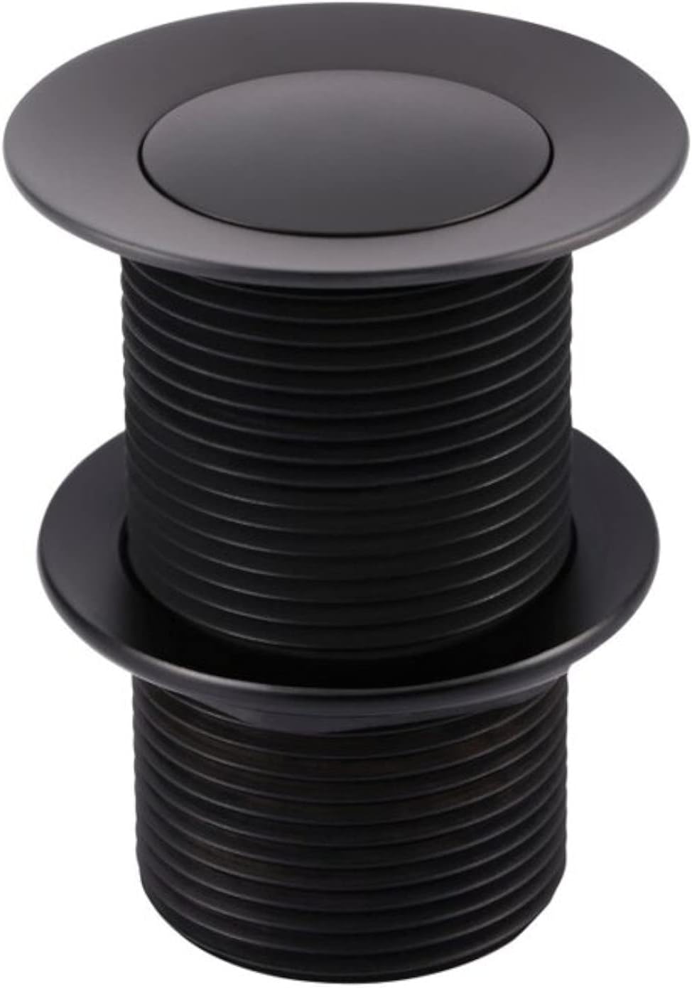 ENKI, W11, Matte Black, Unslotted, Standard 1.1/4" Connection Pop Up Basin Waste Sink Plug, Click Clack, Allows Water to Drain Away, Durable Finish, Modern Bathroom Accessoires