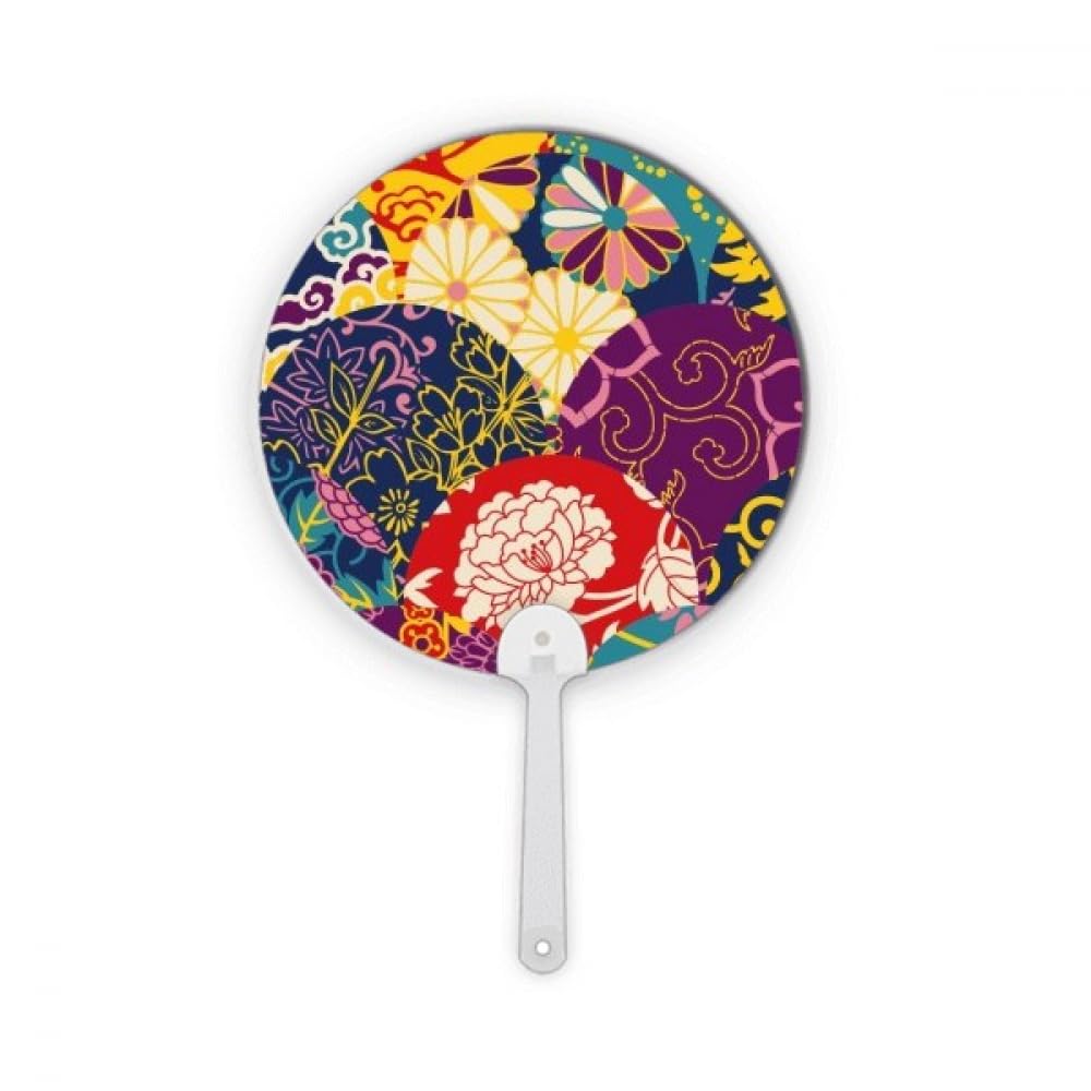 Éventail Motif Japonais en Plastique pour Lutter Contre la Chaleur avec Style