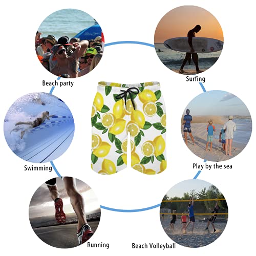 Giotrwy Men Swim Trunks With Mesh Lining Lemon Swim Shorts For Men Quick Dry Beach Swimming Board Shorts With Pockets Xl #TOP5