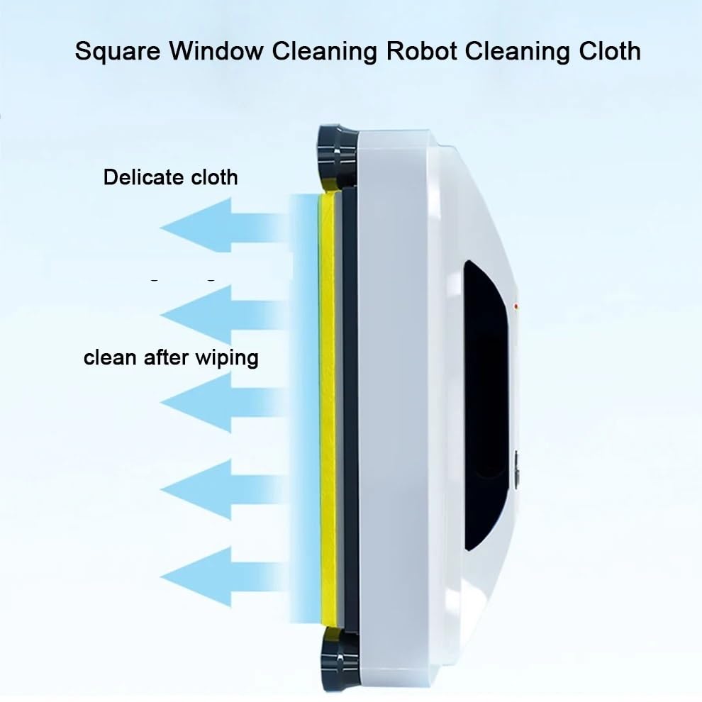 Fensterreinigungsroboter Wischtücher Tuch Quadratische Saubere Tücher Fensterreinigerteile for W-S8S W-S3S-S9S Roboter Hochhaus-Wohnungsfenster(Type B Mop 10 Pcs)