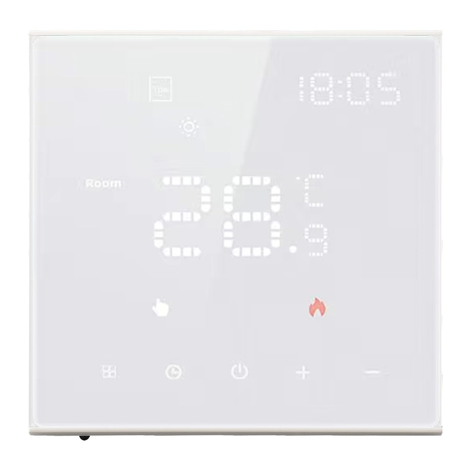 Fafeicy Termostato Inteligente Blanco, Pantalla Táctil Digital, (16A