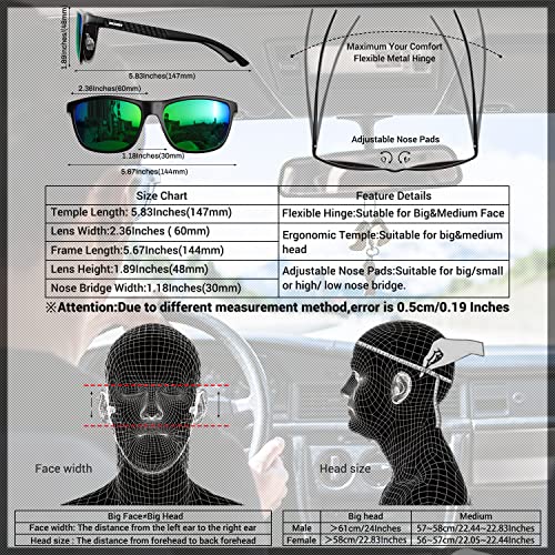Image of ROCKNIGHT HD Polarized Driving Sunglasses UV400 Protection Lightweight Al-Mg Metal Frame Outdoor Casual 60mm