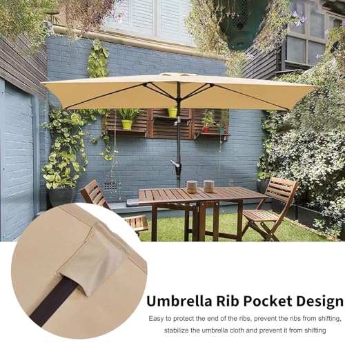 Auvent de remplacement imperméable pour parasol de terrasse à 6 branches