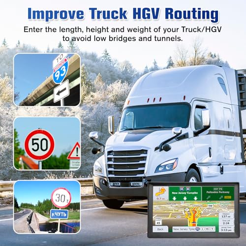 9 inch GPS Navigator Sat Nav for Car, Truck, with UK Europe Maps, Lifetime Free Updates, Support Postcode Search and Voice Guidance, Speed Camera Alert, Lane Guidance Assist, POI - Image 4