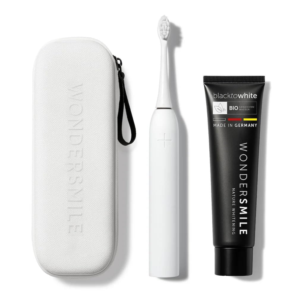 Wondersmile Schallzahnbürste PRO – Testsieger 2025 – Set mit Travel Care Bundle und All White Bundle