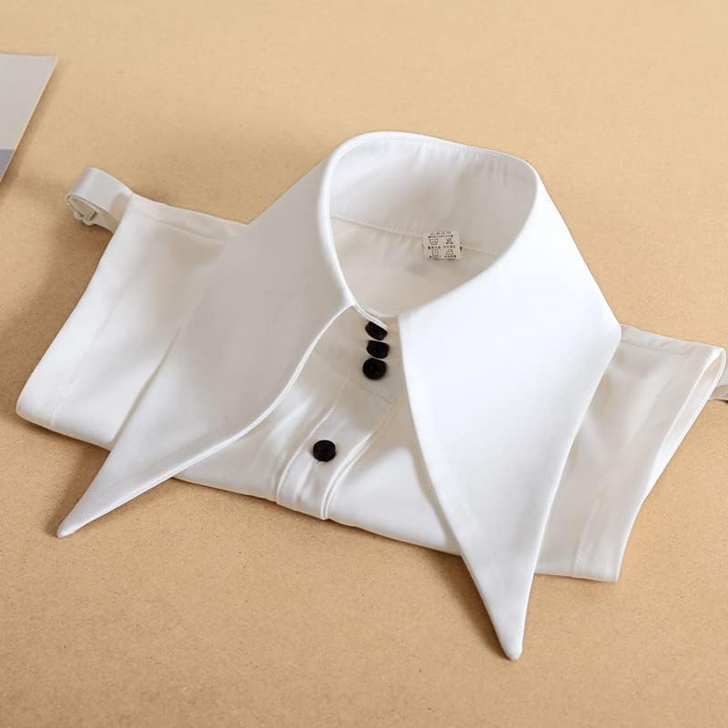DNLKWGO White Dickey Collar Half Shirt - Detachable False Collar Blouse for Women - Image 4