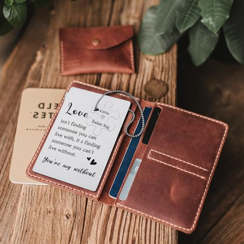 For He Valentine's Day Cards Gift,Anniversary Wallet Card Love Gift for Husband, Birthday Gifts for Men Boyfriend Card for Fiance from Fiancee Long Distance Presents Gift Card 1184